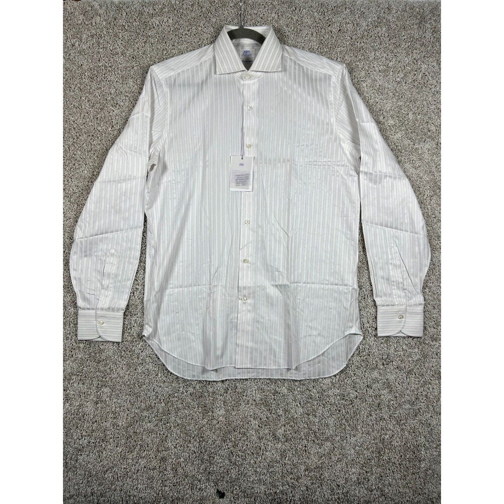 SantangeloNAPOLI Sz 16 Spread Collar Shirt CUCITA A MANO - GRAIL